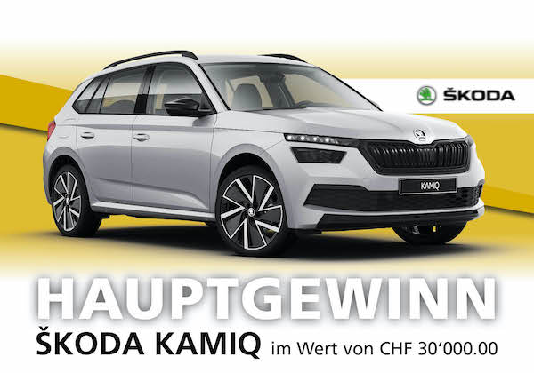 Hauptgewinn: Škoda Kamiq im Wert von CHF 30'000